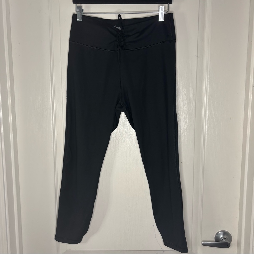Victoria's Secret Black Lace-Up Detail Leggings